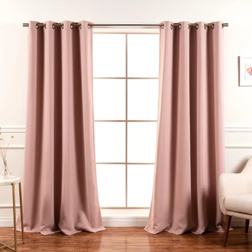 Miniatura 51 de Best Home Fashion Cortinas Opacas 2 Paneles - Tratamiento de Ventana con Aislamiento Térmico Premium Cortinas Opacas para Dormitorio - Parte Castaño