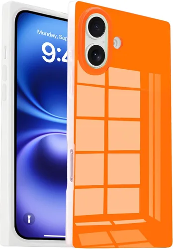 Miniatura 51 de Funda rectangular compatible con iPhone 15 Neon para mujer, diseño de lujo de fluorescencia brillante, flexible, suave, delgada, de gel de goma TPU