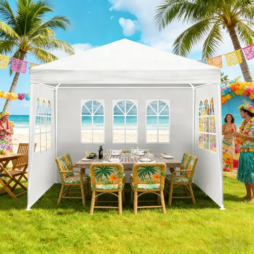 Miniatura 14 de Tienda de campaña para exteriores, patio, campamento, fiesta, boda, carpa para fiestas, refugio de cenador, barbacoa, eventos, cabinas con paredes