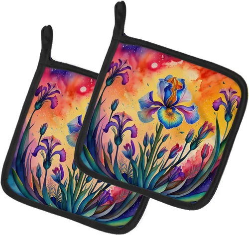 Miniatura 65 de Caroline's Treasures Juego de soportes para ollas de cocina coloridos de Asters, resistentes al calor, almohadillas calientes para cocinar, hornear