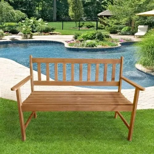 Bancos de parque para exteriores, banco de jardín para 3 personas, silla rústica para dos personas, muebles de porche, bancos conmemorativos hechos