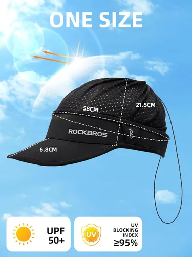 Miniatura 6 de ROCKBROS Gorra de ciclismo para hombres y mujeres, con visera elástica, para correr, con ala suave, secado rápido, no estructurada
