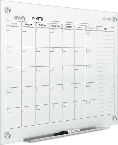 Miniatura 3 de Calendario magnético de vidrio Quartet infinity, Blanco