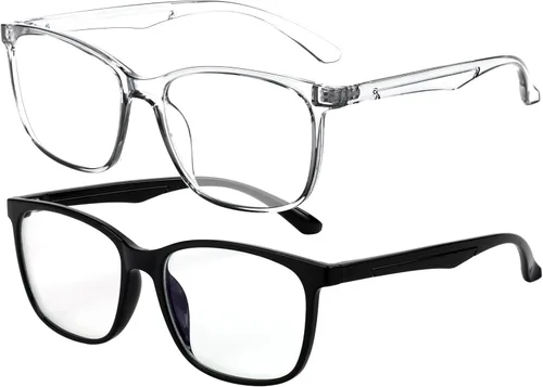 Lentes de bloqueo de luz azul cuadrados para computadora/juegos/TV/teléfono-99% filtrado de luz azul para hombres y mujeres
