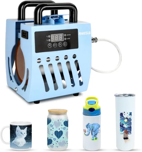 Miniatura 10 de Máquina de prensa de calor para vasos MAIKESUB para vasos en blanco de 16-30 oz Skinny Jar de vidrio con configuración de temperatura y temporizador