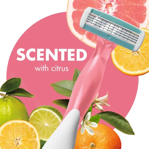 Miniatura 3 de BIC Soleil 4 Escape - Maquinillas de afeitar desechables para mujer, 4 cuchillas, afeitado cómodo, mango con aroma cítrico para mujer, 4