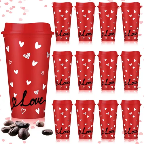Miniatura 10 de Bokon 12 piezas de tazas de plástico transparente reutilizables de Navidad a granel, 16 oz, tazas de árbol de Navidad de estilo bohemio, tazas