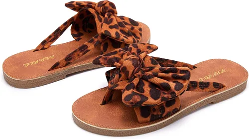 Miniatura 4 de FISACE - Sandalias de gladiador planas para mujer con tira para el dedo del pie