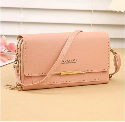 Miniatura 6 de Pequeñas bolsas cruzadas para mujer, cartera de cuero para tarjetas de crédito, cartera con correa de hombro ajustable para mujer.