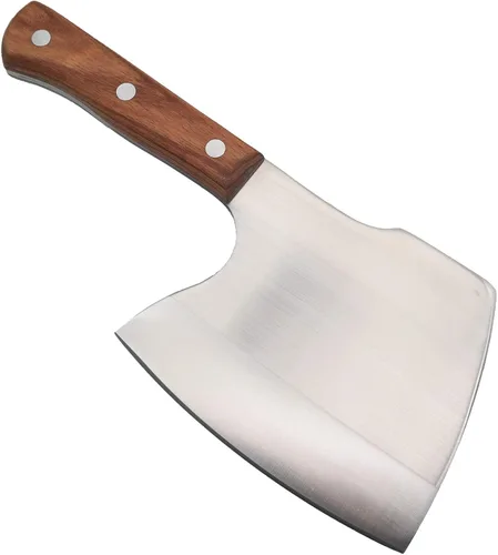 Miniatura 2 de Kitory Cuchillo de carnicero para carne y huesos forjado tradicional para carne y hueso Marrón