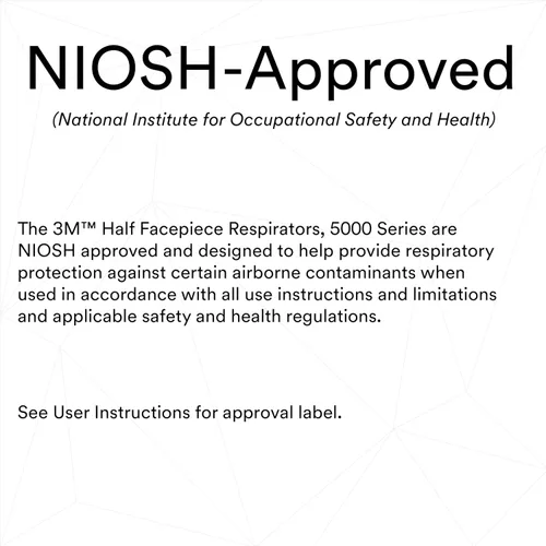 Miniatura 2 de 3M Respirador desechable de media cara, vapor orgánico, aprobado por NIOSH, ligero, premontado, sin mantenimiento