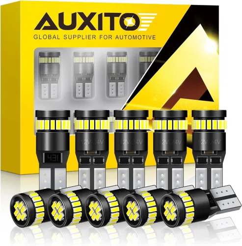 Miniatura 14 de Bombillas LED superbrillantes tamaño 194 Auxito; 168, 2825, W5W, T10, cuña 24, conjunto de chips 3014 SMD, bombillas LED de repuesto sin errores