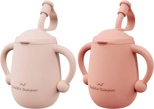 Miniatura 7 de Cuddle Campus Vasos para bebés de 7 onzas, [4 en 1] tazas para bebé, vaso de silicona inastillable, taza abierta para 6M, 6 meses, 6 a 12 meses, 1/1
