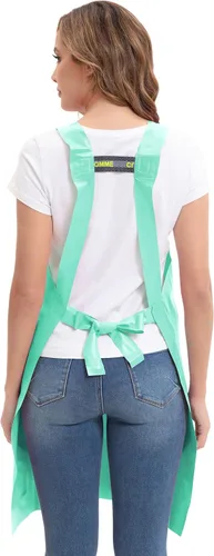 Miniatura 5 de Nanxson Delantal impermeable de TPU con bolsillo, delantales de trabajo ligeros para niñas, estilo H para lavar platos, aseo de mascotas, jardinería