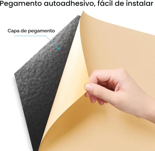 Miniatura 3 de Paquete de 12 paneles acústicos autoadhesivos de 12 x 10 x 0.4 pulgadas, paneles de espuma a prueba de sonido para paredes con alta densidad, diseño