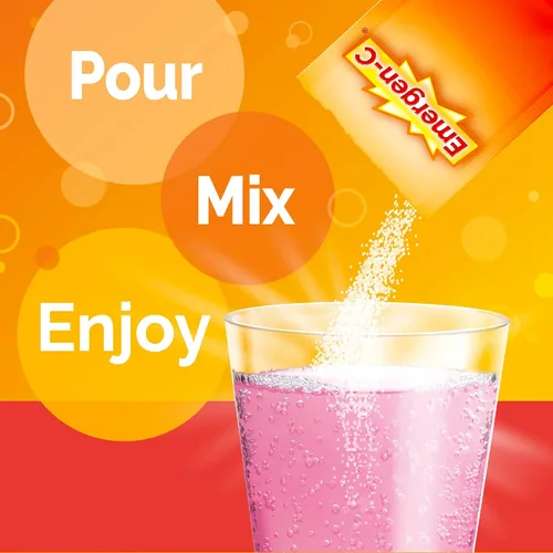 Miniatura 5 de Emergen-C Hydration+ - Mezcla de bebida deportiva con vitamina C (18 unidades, sabor a frambuesa), reposición de electrolitos, paquetes de polvo