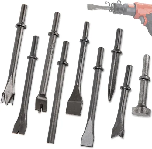 Miniatura 8 de Juego de brocas de martillo de aire suavizante, kit de herramientas de martillo de aire suavizante de 5 piezas, accesorios de martillo de aire