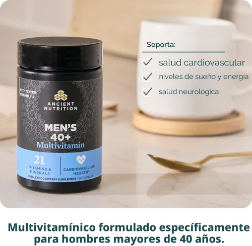 Miniatura 5 de Ancient Nutrition, Multivitamínico para hombre 40 Plus 3 días, 90