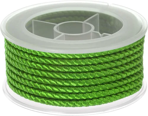 Miniatura 56 de HARFINGTON Cordón de hilo de nailon para cuentas de 0.063 in, cuerda de nailon trenzado extrafuerte para manualidades, pulseras, joyería, Negro