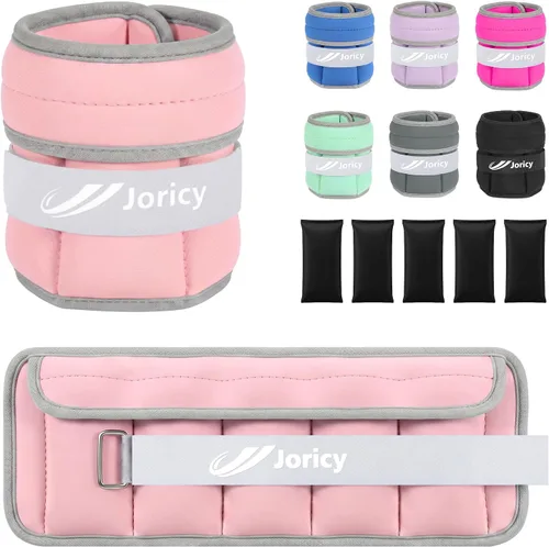 Miniatura 10 de Pesas de tobillo ajustables para mujeres y hombres, un par de pesas de 1-3/4/5/6/8/10/20 libras con bolsas de arena extraíbles y ajuste seguro