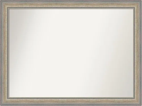 Miniatura 63 de Amanti Art Espejo de baño plateado para sobre fregadero, 28 x 47 pulgadas, espejo rectangular de plata imperial, marco de madera tradicional de gran