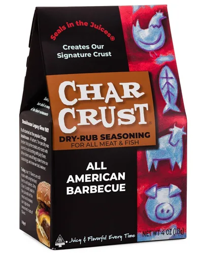 Miniatura 7 de Condimentos Char Crust para Barbacoa All American Condimentos todo en uno Perfectos para Costillas, Pollo, Cerdo, Hamburguesas, Alas Costra