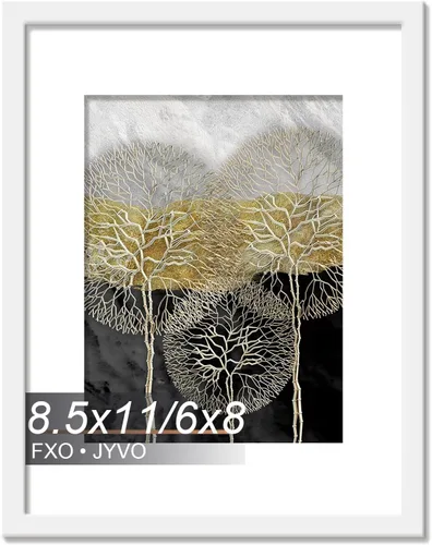 Miniatura 151 de Fxojyvo Marco de Fotos de 4x6, Muestra Foto de 3.5x5 con Paspartú o 4 x 6 Sin Paspartú, Liviano y de Alta Transparencia Marco de 4 por 6 para Pared