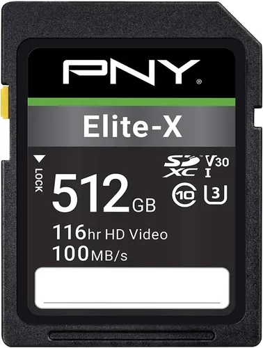 Miniatura 10 de PNY Tarjeta de memoria flash Elite-X Class 10 U3 V30 SDXC de 128 GB, 100 MB/s, clase 10, U3, V30, 4K UHD, Full HD, UHS-I, SD de tamaño completo