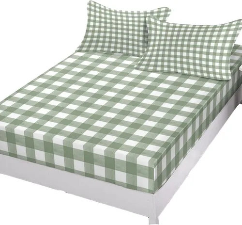 Miniatura 6 de Juego de sábanas bajeras de tamaño individual, juego de sábanas y fundas de almohada, 1 colcha elástica de bolsillo profundo para colchón de 16