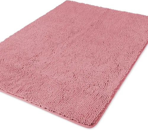 Miniatura 282 de Yeaban Alfombra de pasillo de baño de 24 x 72 pulgadas, antideslizante, alfombra de baño larga de felpilla gruesa, absorbente y lavable, alfombra