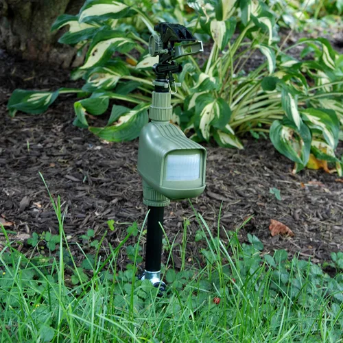 Miniatura 3 de Havahart Critter Ridder Repelente de animales activado por movimiento y aspersor - Uso en el jardín para repeler gatos, perros, ardillas rayadas