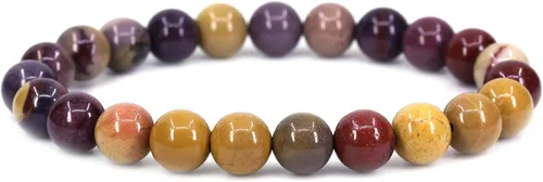Miniatura 20 de Amandastone Pulsera elástica de cuentas redondas de 0.315 in con piedras preciosas naturales de 7 pulgadas