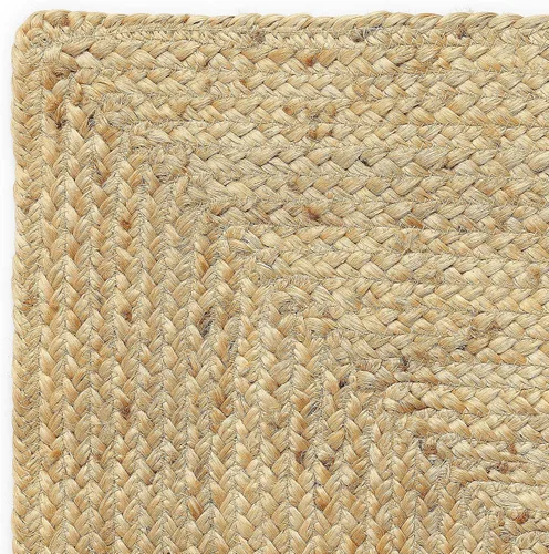 Miniatura 4 de RedEarth · Alfombra rectangular - 2'x3' de yute natural trenzada con respaldo antideslizante - Alfombra boho tejida a mano para dormitorio, cocina