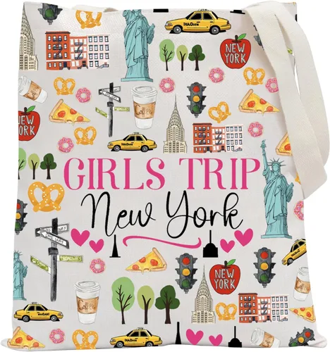 Miniatura 8 de POFULL Nueva York Vacaciones Regalo Viaje Nueva York Cremallera bolsa Viaje Cosméticos Bolsa, Bolsa de Cosméticos de Viaje para niñas Nueva York