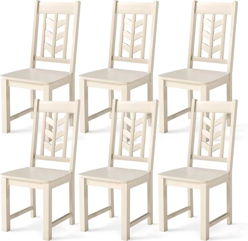 Miniatura 13 de NAFORT Juego de 2 sillas de comedor negras de madera maciza de goma con almohadillas antideslizantes, carga máxima de 430 libras, asiento de granja
