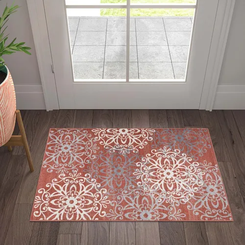 Miniatura 14 de SUPERIOR – Alfombra de área contemporánea de la colección Leigh - Alfombra moderna de 5/16 de pulgada (8 mm) de pelo con diseño de medallón floral