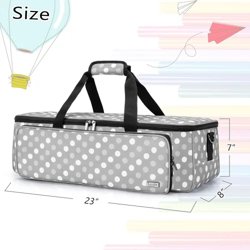 Miniatura 5 de Luxja bolsa de transporte compatible con la máquina troqueladora Cricut y suministros Puntos grises