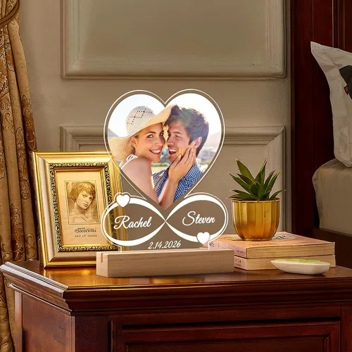 Miniatura 7 de Jkolalin Marcos de fotos personalizados con foto, marco de fotos personalizado con luz nocturna, marco de fotos personalizado, regalos de Estilo 11