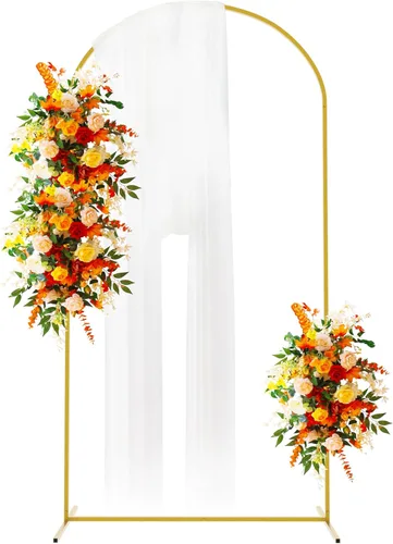 Miniatura 7 de Putros Soporte de Arco de Metal de 6 Pies Dorado para Globos de Boda Soporte de Telón de Fondo Arqueado Marco de Arco Cuadrado para Fiesta