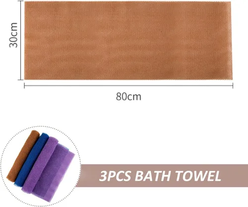 Miniatura 6 de Esponja de red africana 3 piezas para ahorrar trabajo largo ampliar plegable red africana malla de tela exfoliante africana esponja de red sin Sin