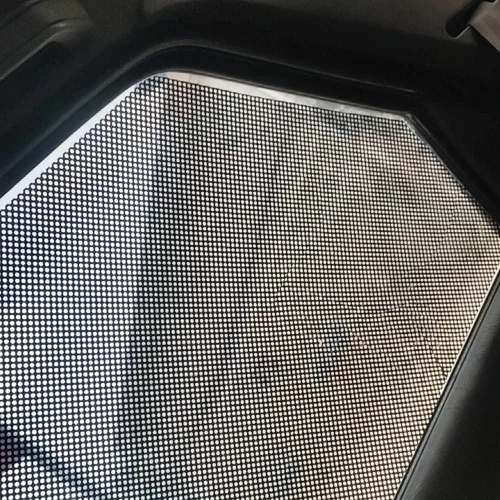 Miniatura 6 de Moyishi Rollo adhesivo electrostático de vinilo negro perforado de una sola vía para ventana de privacidad (12 x 48 pulgadas)