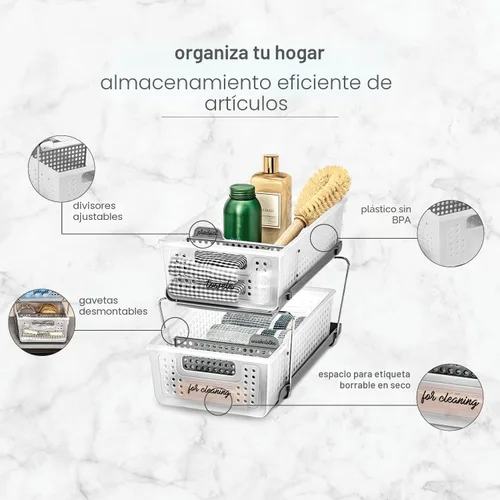 Miniatura 4 de madesmart organizador de dos estantes c/divisores 2 W
