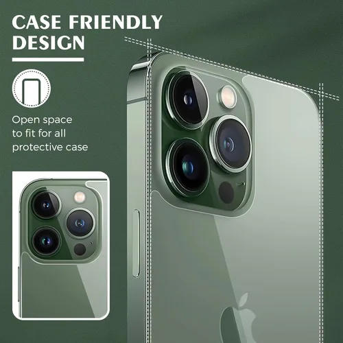 Miniatura 4 de Paquete de 2 protectores de pantalla trasera para iPhone 13 Pro Max, protector de vidrio trasero 13 Pro Max, protector de pantalla trasera