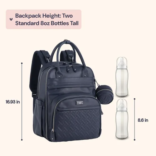 Miniatura 25 de BabbleRoo - Mochila para pañales - Bolso de viaje con artículos esenciales para bebés - Mochila multifunción resistente al agua, bolso de viaje