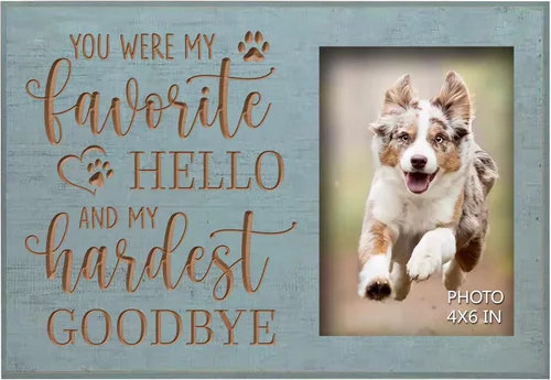 Miniatura 8 de EXQUIDECA Marco de Fotos Conmemorativo para Perros de 3.5 x 5 Pulgadas en Forma de Hueso Doble - Regalo de Condolencias por Fallecimiento de Mascota