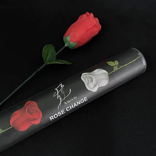 ZQION Cambio de rosa Trucos de magia Cambio de Color Twin Rose Flower Silk Magia Magia Etapa Primer plano ilusiones Trucos mentalismo Props