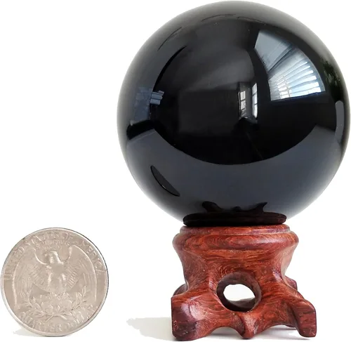 Miniatura 5 de Mina Heal Bola de Cristal Obsidiana para Bola de Fengshui, Meditación, Sanación con Cristales, Esfera de Adivinación, Decoración del Hogar, 100%