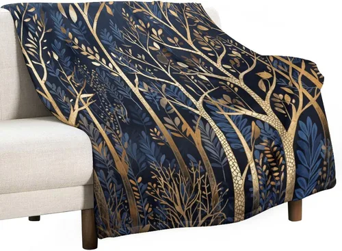 Miniatura 38 de Manta de invierno de acuarela de Navidad en el bosque, manta cálida y acogedora para sofá, cama para adultos, 30 x 40 pulgadas, manta de microfibra