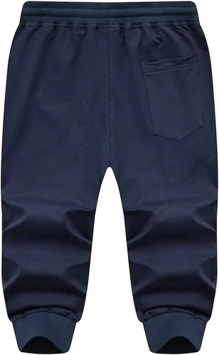 Miniatura 4 de MAGNIVIT Pantalones capri 34 para hombre, pantalones cortos de entrenamiento, gimnasio, debajo de la rodilla, bolsillos con cremallera