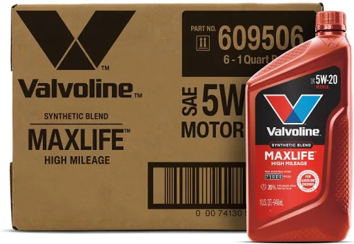 Miniatura 68 de Valvoline - Aceite de motor de mezcla sintética SAE 10W-40 de alto millaje, con MaxLife Technology, 5 cuartos de galón